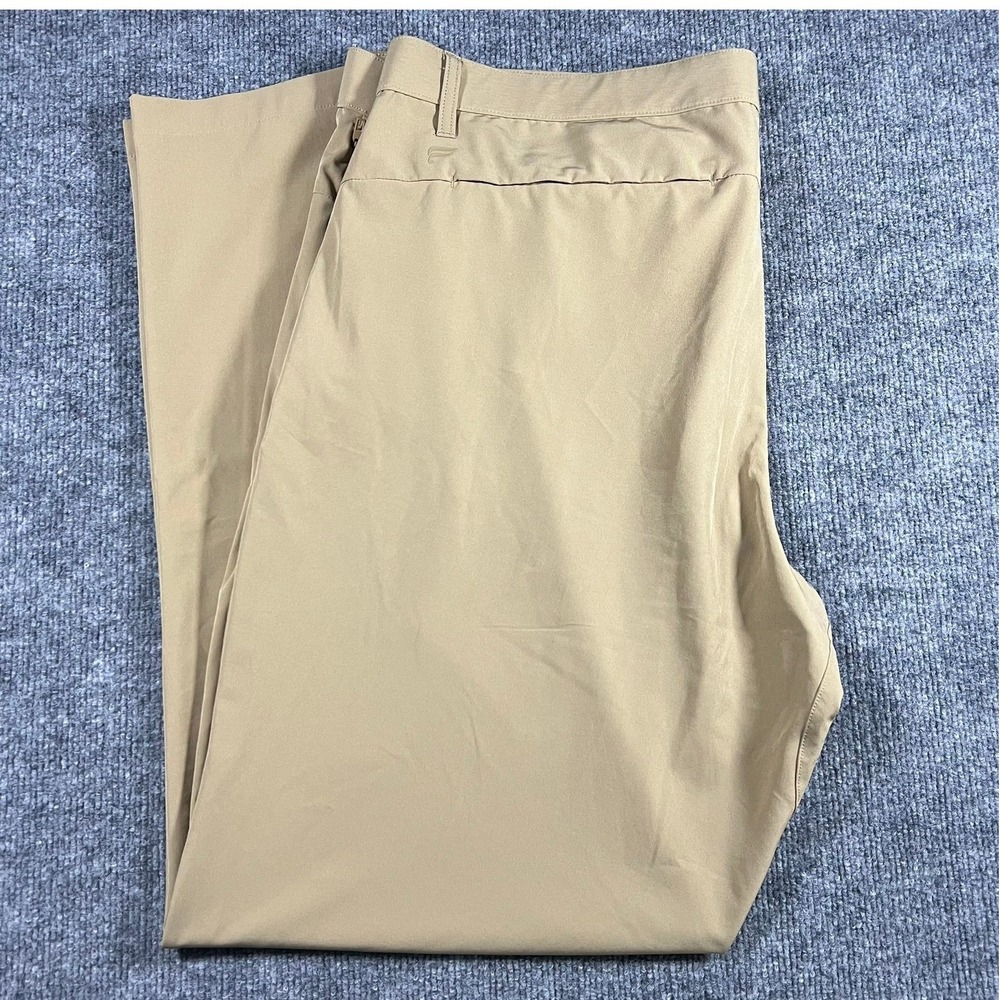 Men's Fabletics 42x33‎ Tan Chino Pants, Casual Trousers, Straight Leg,